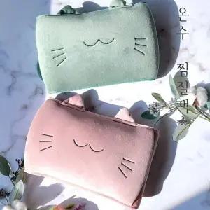 어반  온수 찜질기 손 발 무릎 다리 어깨 허리 찜질팩 핫팩 고양이 UEP-WP05 그린