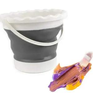 물감 RA99HW56 통 실리콘물통 미술용물통 미술붓통 손잡이물통