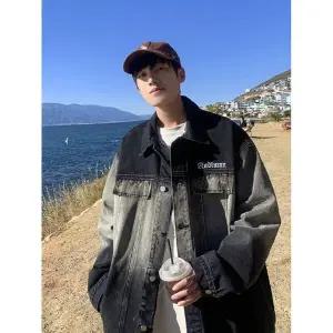 남친 데님 캐주얼 봄 가을 빈티지 코트 상의 보카시 자켓 청자켓 admr3