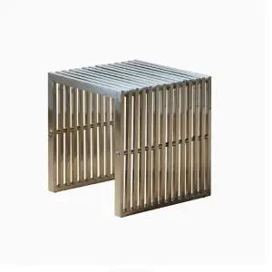 스테인리스 벤치 철제 식당용 긴의자 업소용 스툴 사각