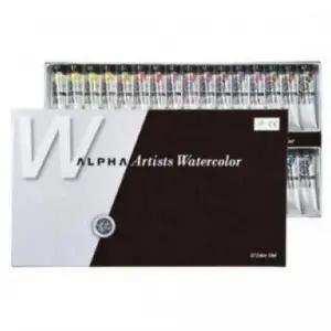 알파색채 BN98RH03 실버레벨 수채화물감세트 15ml 32색