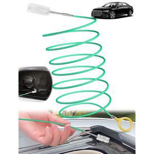 업그레이드된 자동 선루프 배수 청소 도구, 차량용 120인치 길이의 유연한 브러시 파이프 클리너, 차량 선루프에 완벽한 슬림 준설 공구 튜브 브러시, 윈드실드 와이퍼 배수구