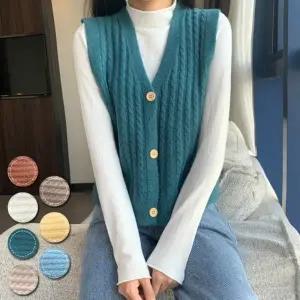 여자조끼 여자베스트 조끼 베스트 여성베스트 여성레이어드조끼 브이넥