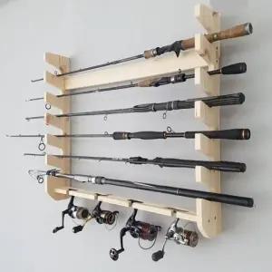(옵션 로드거치대 낚시대거치대 6구형)로드거치대 낚시대거치대 6구 벽걸이형