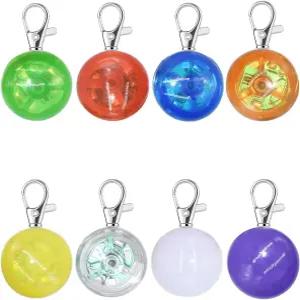 야간 산책을 위한 8팩 개 조명 시간을 3가지 모드 칼라 IP68 방수 클립 켜짐 대형 중형 소형 반려동물을