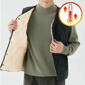 기본니트 노바 오버핏니트 남성니트 남성스웨터 후리스 패디드 조끼 겨울니트