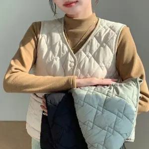 경량패딩 v넥 기모안감 레이어드 베스트 3색 여성 조끼