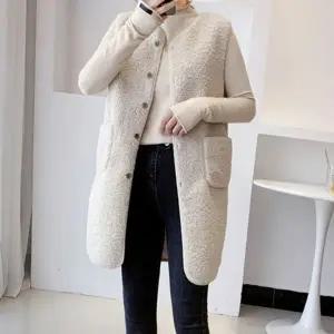 뽀글이 여성레이어드 롱 여성아우터 여성베스트 조끼 여자베스트 후리스