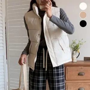 여성데일리베스트 여자베스트 여자조끼 하이넥 여성 ELC 9005