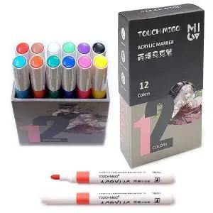 아크릴 MI30JR64 마카펜 (수성) 마커펜세트 드로잉펜 -12색세트