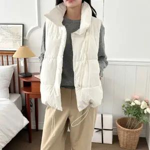 가을베스트 데일리베스트 하이넥 패딩 숏 여자 조끼 LM 천096