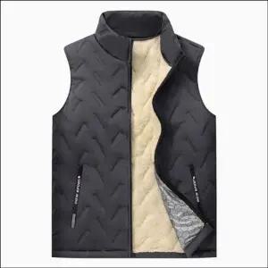 퍼안감 경량 패딩조끼 아웃도어 기모 조끼 베스트 남성