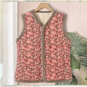 누빔조끼 여자베스트 촌캉스룩 여성패션베스트 할머니 털 여성레이어드조끼