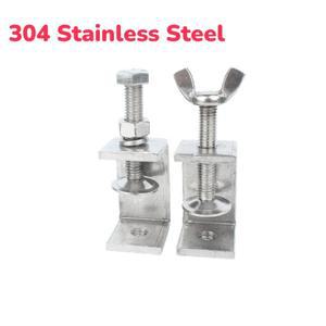 304 스테인레스 스틸 클립 조정  C-클램프 사각 강관 외부 육각 볼트 호환 하드웨어