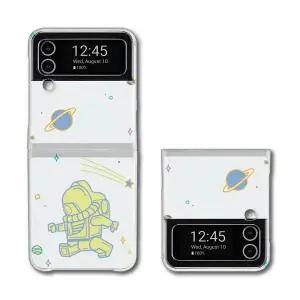 아칸 MANCHWI 우주인 Z플립3/4 클리어 하드 케이스