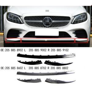 메르세데스 호환 벤츠 호환 C클래스 W205 2019-2021 C200 C300용 프론트 범퍼 크롬 장식 스트립 A205885860