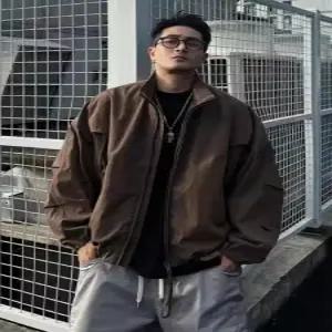 남자 캐주얼 빈티지 바람막이 쇼트 차이나 가오리 봄가을 야상 코트 재킷 야상사파리 DUCHI3