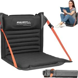 등 지지대와 조절 가능한 스트랩이 있는 캠핑 의자용 경량 풍선 접이식 좌석 하이킹 스포츠 이벤트 및