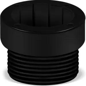 파티오 아웃도어 1 3/4인치 인서트(블랙)용 타이 풀 우산 안정기 어댑터 나사형 슬리브 폴