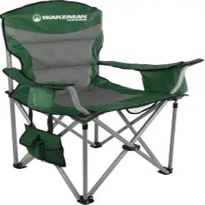 오버사이즈 캠핑 의자 300파운드 - 캠핑장 테일게이트 또는 웨이크먼 비치용 쿨러 파우치와 휴대용 가방이