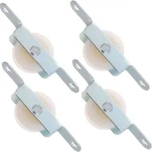 야외 파라솔을 위한 SUPVOX 파티오 우산 수리 키트 4팩 슬라이딩 로프 풀리 브래킷 교체 부품 - 부드러운