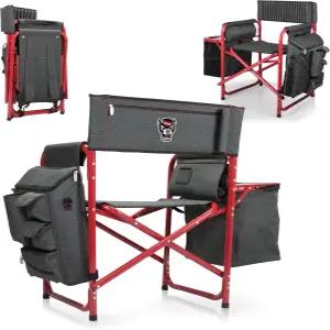피크닉 타임 NCAA 노스캐롤라이나 주립 울프팩 퓨전 캠핑 의자(사이드 테이블과 소프트 쿨러 포함)