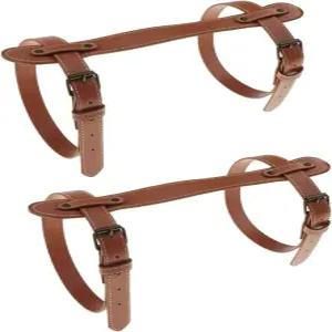 롤미 PU 가죽 캐리어 스트랩 캠핑용 피크닉 담요 축제 2P