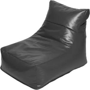 소파 의자 빈백 침대 실내 라운저 레이지 코너 가죽 등받이 시트 거실 침실 (색상 블랙)