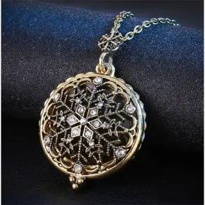( )목걸이 노인 겸용 지르코니아큐빅 돋보기 앤틱 레트로 눈꽃