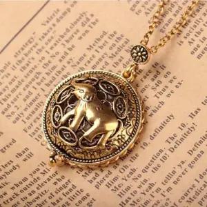 ( )노안용 코끼리 노인 앤틱 레트로 겸용 돋보기 목걸이