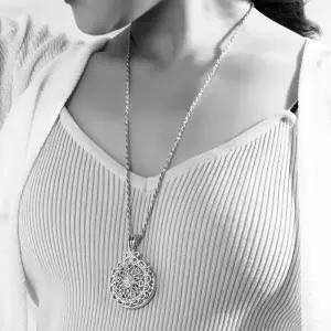 ( )노안용 돋보기 롱 화려한 스윙 휴대용 이중 실버 패션 목걸이