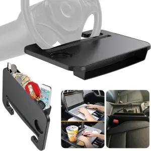2 IN 1 스티어링 휠 트레이 카시트 갭 충전기 정리함 운전자를 위한 점심 트레이를 먹는 카푸드 노트북