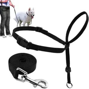 바켈스 개 머리 목걸이 당김을 멈추는 조절 가능한 패딩 보호대 산책 시 부드러운 통제 1개의 목줄 및 훈련