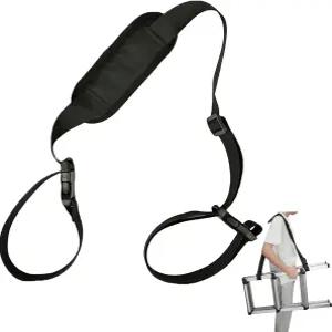 유티스티 스텝 사다리 운반 스트랩 벨트 텔레스코핑 어깨 캐리어 넓은 페달이 있는 접이식 스툴용 휴대용