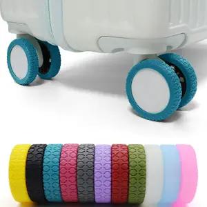 여행 가방 휠 커버 실리콘 소음 방지 보호 휴대용 가방용