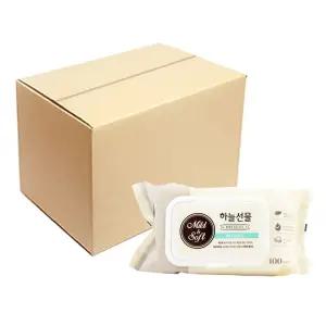 하늘선물 고급 출고 청소 박스 걸레 물티슈 24개 100매 피톤치드