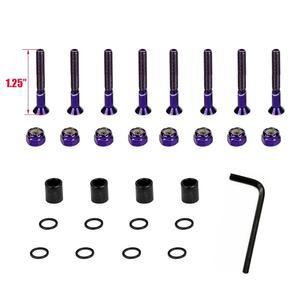 IMPORX 스케이트보드 롱보드 하드웨어 초고강 너트 나사 키트 세트 장착 크루저용 퍼플