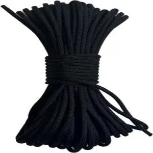 65인치 파티오 우산 교체용 코드 라인 로프 끈 헤비 듀티 야외 캠핑 유틸리티 로프(블랙)