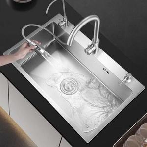 스텐 씽크 폭포 빅더블홈 핸드메이드 주방 싱크대 세면대 하단 설치용 제품