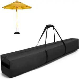 파티오 우산 보관 가방 67인치 방수 오버사이즈 야외 해변 휴대 가방(블랙)