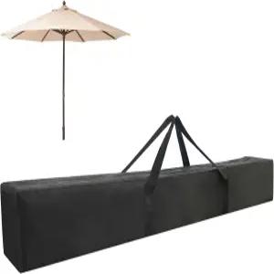콘첼리 파티오 우산 커버 가방 보관 파라솔 야외 여행 스포츠 장비용 손잡이 및 지퍼 포함 블랙