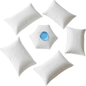 문밴 방수 베개 보호대 퀸 사이즈 20x28 인치 지퍼 포함 1 팩 방습 땀 방지 커버 부드러운 아늑한 흰색