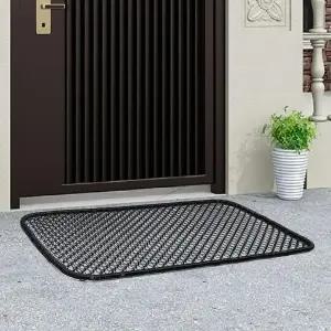 튼튼한 야외 매트 19.7인치 x 31.5인치 방수 입구 신발 부츠 파티오 정원용 메쉬 디자인의 올웨더 메탈