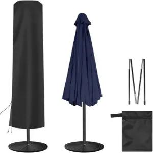 AckMizz 파티오 우산 커버 - 접이식 막대 방수 옥스포드 파라솔 커버가 있는 야외 7.5피트 8피트 9피트