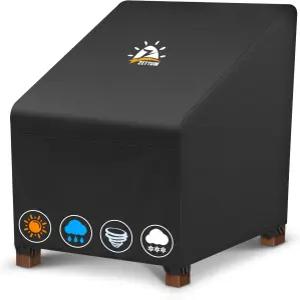 제툼 파티오 의자 커버 - 600D 야외 방수 및 헤비 듀티 회전 의자용 잔디 라운지 딥 시트 가구 위커