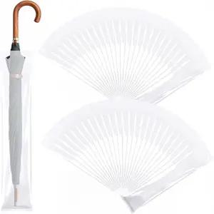 투명 플라스틱 우산 비닐 커버 50개 27인치 우산용 백 - 젖은 일회용 방수 리필 교체용