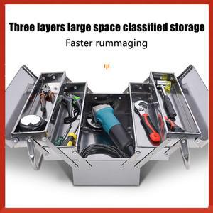 3단 5트레이 캔틸레버 공구함 금속 접이식 휴대용 자동차 정비 보관함 스테인리스 스틸