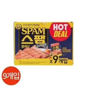 CJ 스팸 클래식 싱글 80g x 9개