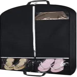 여행 및 보관용 54인치 의류 가방 2개의 투명 포켓이 있는 남성 여성용 여행용 옷 정장 드레스 셔츠