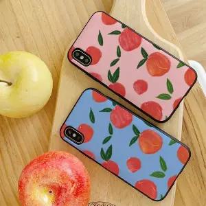 아칸 헤롱이 복숭아패턴 카드케이스